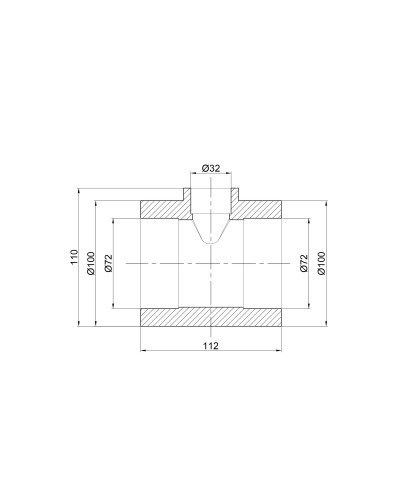 Трійник PPR Thermo Alliance 75х32х75