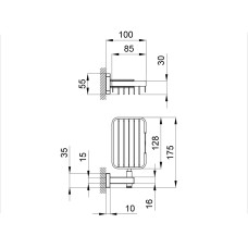 Мильниця Qtap Liberty настінна QTLIBANT1156 Antic Bronze