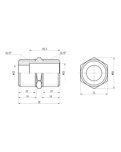 Ніпель подовжений SD Forte 1/2" SF35815L