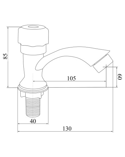 Кран на одну воду для раковины Brinex BW 0221