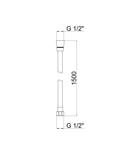 Шланг Lidz Niagara 30 1,5 м LDNIA30NKS28541 Nickel