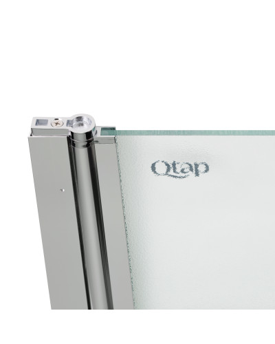 Штора на ванну Qtap Standard CRM407513APL скло Pear 6 мм, 75х130 см, ліва