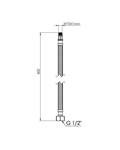 Гнучка підводка для води SD Forte М10 40 см (пара) SF390W40