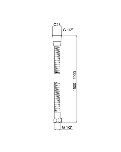 Шланг Lidz Niagara 12 1,5 м LDNIA12CRM35460 Chrome