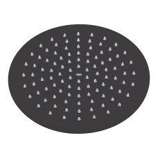 Душова система з верхнім тропічним душем універсальна Qtap Sloup на три споживача (з виливом) з полицею QTSL51105OGB Black Matt