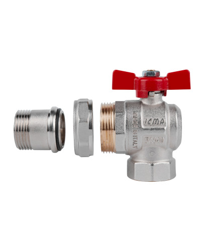 Кран кульовий Icma FAR. ROSSA 1" кутовий №361