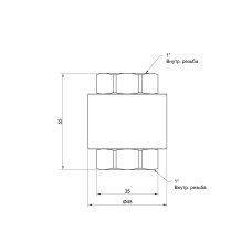 Зворотний клапан SD Plus з латунним штоком 1" SD240W25