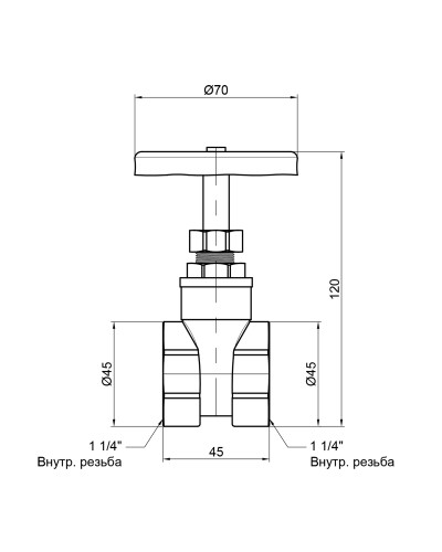 Засувка SD Plus 1" 1/4 ВР SD25032