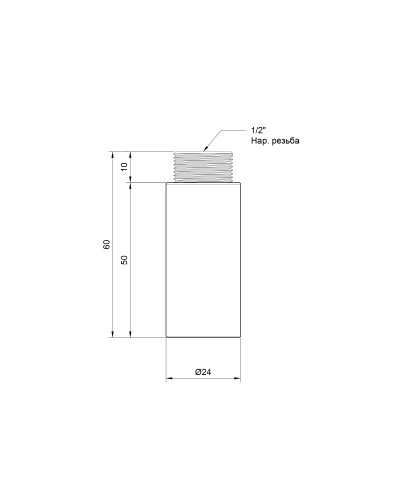 Подовжувач SD Plus 50х1/2" хром SD1301550