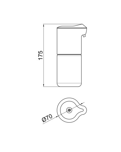 Дозатор для рідкого мила Qtap Pohodli автоматичний 4,5V QT144WH42925 White (Autodávkovač)