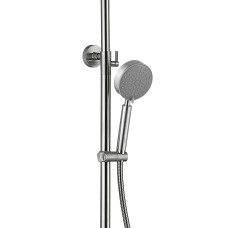 Душова система з верхнім тропічним душем для кабіни Lidz Aria 1032 на три споживача (з виливом) (k35) LDARI1032NKS43372 Nickel