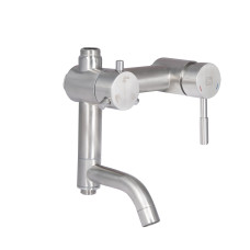 Душова система з верхнім тропічним душем для кабіни Lidz Aria 1032 на три споживача (з виливом) (k35) LDARI1032NKS43372 Nickel