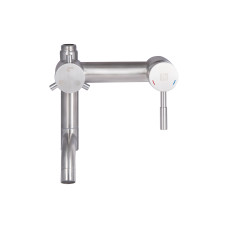 Душова система з верхнім тропічним душем для кабіни Lidz Aria 1032 на три споживача (з виливом) (k35) LDARI1032NKS43372 Nickel