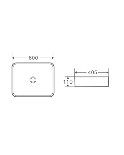 Раковина-чаша Qtap Tern 600x405x110 White з донним клапаном QT17112174W