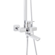 Душова система з верхнім тропічним душем універсальна Lidz Wawel 1030 на три споживача (з виливом) (k35) LDWAW1030CRM45391 Chrome