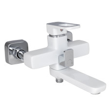 Душова система з верхнім тропічним душем універсальна Lidz Wawel 1030 на три споживача (з виливом) (k35) LDWAW1030WHI45401 White