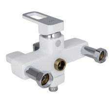 Душова система з верхнім тропічним душем універсальна Lidz Wawel 1030 на три споживача (з виливом) (k35) LDWAW1030WHI45401 White