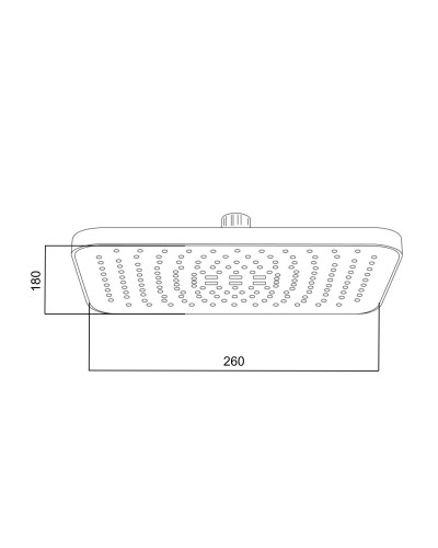 Лійка для верхнього душу Qtap Hlavova 260x180 мм прямокутна QTHLA107BLM45786 Black Matt