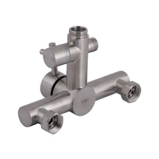 Душова система з верхнім тропічним душем для душу Lidz Aria 1020 на два споживача (k35) LDARI1020NKS46114 Nickel