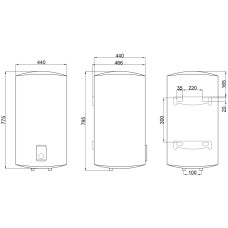 Набір: Водонагрівач електричний вертикальний 80 л сухий ТЕН + розумна розетка D80V20J3DK + WK-UEU16