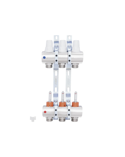 Колектор Icma 1" 3 виходи, з витратомірами №K013