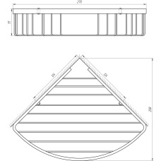 Поличка кутова TOPAZ 4114