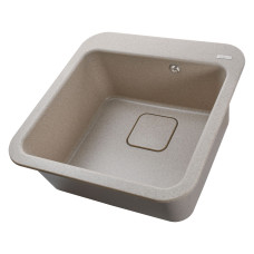 Гранітна мийка Globus Lux BARBORA піщаний 510х510мм-А0004