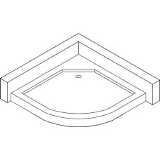 Душ піддон півкруглий BRAVO NYSA RL 80