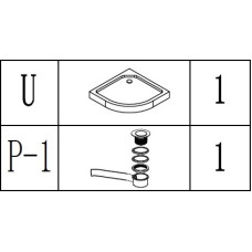 Душ піддон півкруглий BRAVO NYSA RL 80