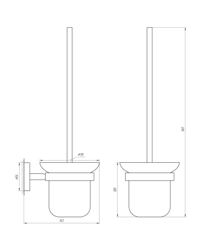 Йоржик настінний без кришки Globus Lux SS8429A SUS304