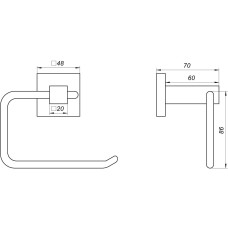 Тримач туалетного паперу Globus Lux SQ 9416 SUS304
