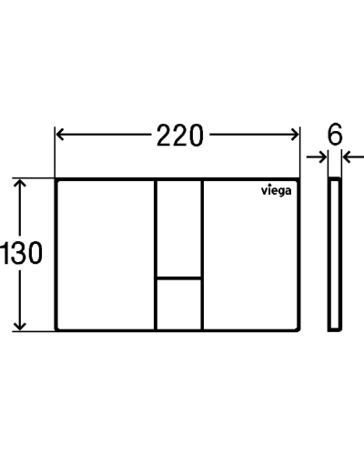 Панель змиву Prevista д/бачків Visign for Style 24, матовий хром, Viega 773274