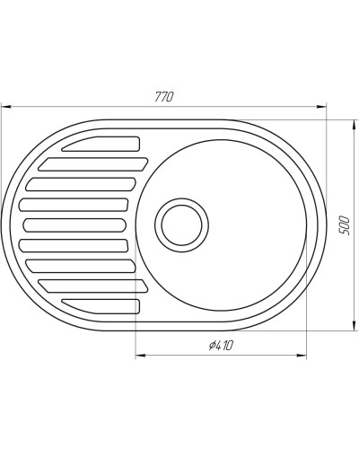 Гранітна мийка Globus Lux OHARA піщаний 770х500мм-А0004