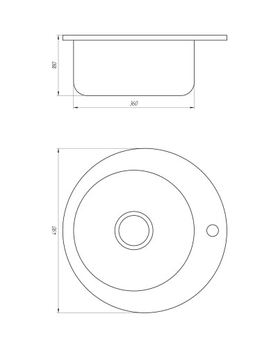 Мийка кухонна Mira MR 490 E Satin 0.6