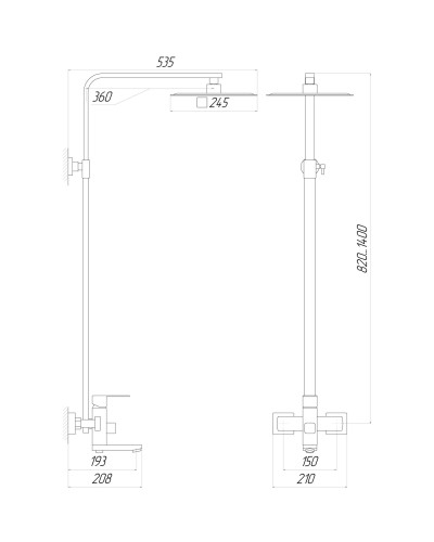 Душова система Globus Lux SICILIA VAN-SBQ-SH-02-BB