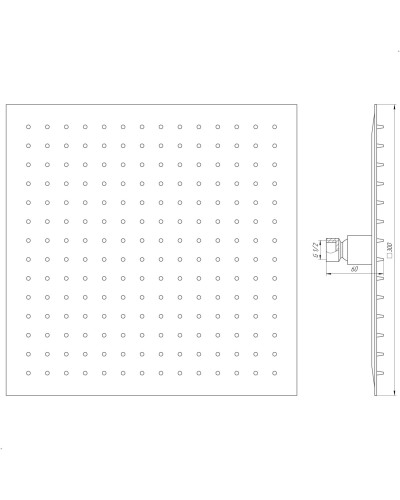 Душова лійка Globus Lux ST-0300-Q-BB