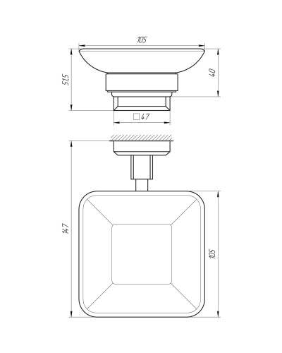 Мильниця TOPAZ TKB 9922A-BL чорна