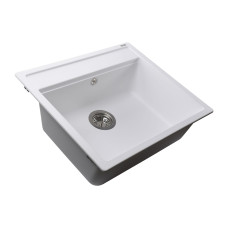 Гранітна мийка Globus Lux VOLTA білий 570х510мм-А0007