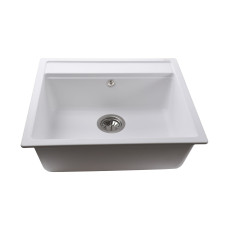 Гранітна мийка Globus Lux VOLTA білий 570х510мм-А0007