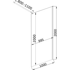 Душова перегородка BRAVO LEGA 100T