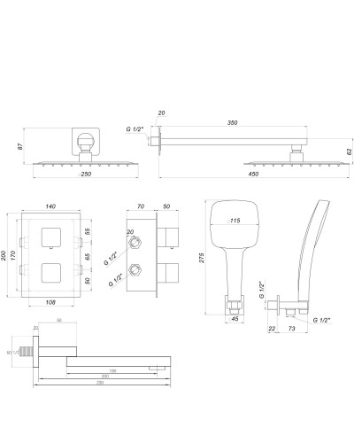 Душова система Globus Lux SMART GLM-505N-BB-TT