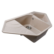 Гранітна мийка Globus Lux GARDA пiщаний 1000х500мм-А0004