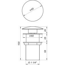 Донний клапан Globus Lux HG15-02A BR (Click-clack)