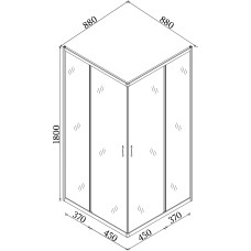 Душова кабіна BRAVO ODRA 90N