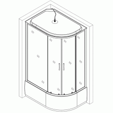 Душовий бокс BRAVO OBRA H120BL