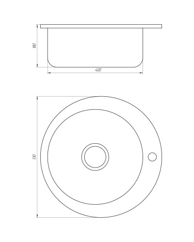 Мийка кухонна Mira MR 510 E Satin 0.6