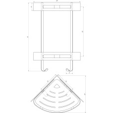 Полка подвійна кутова Globus Lux BQ9422