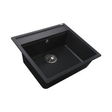 Гранітна мийка Globus Lux VOLTA графіт 570х510мм-А0001
