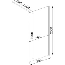 Душова перегородка BRAVO LEGA 90T