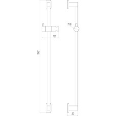 Душова стійка TOPAZ ODISS TO-18107-BB